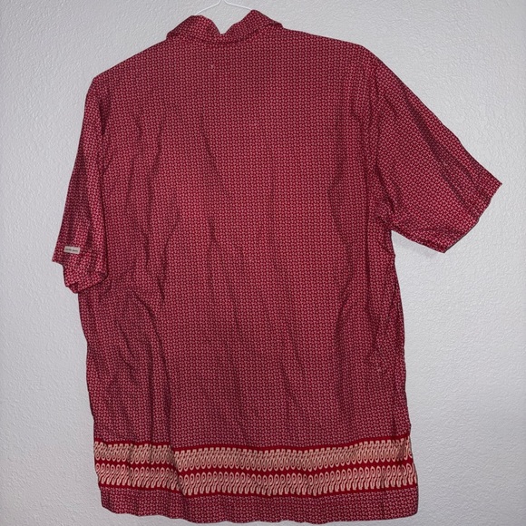 Calvin Klein Red Patterned Casual Shirt - Picture 4 of 4